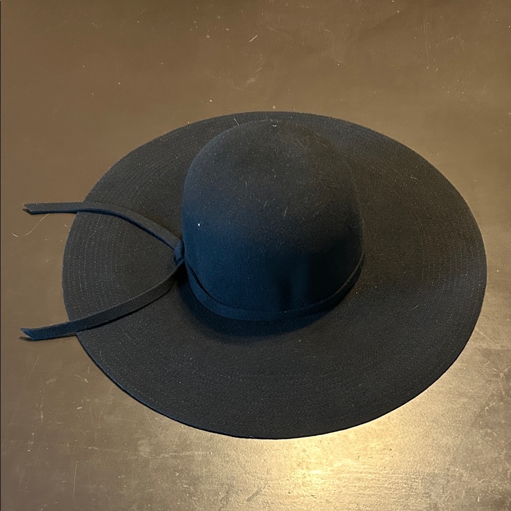 Elegant Black Wide-Brim Hat